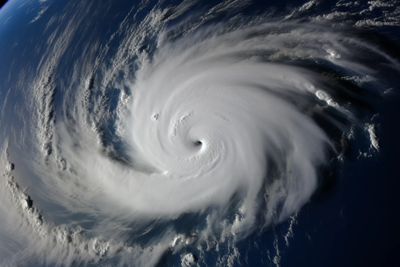 A hurricane over the ocean