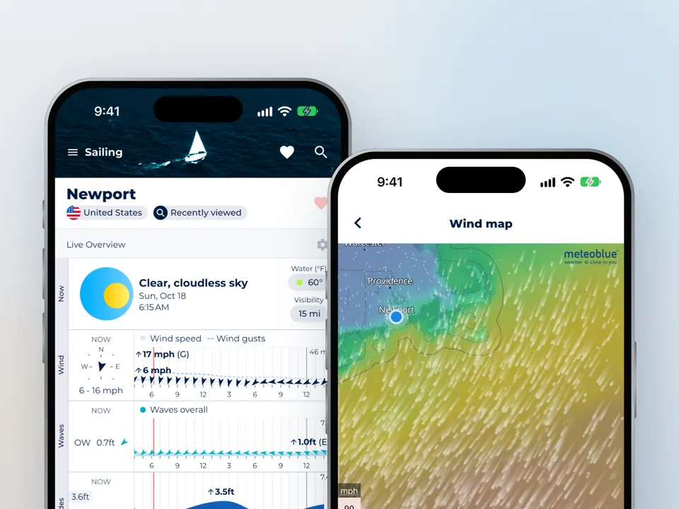 Wind map, in English